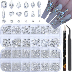 HNUIX Nail Rhinestones flat-back crystals for quick, flawless manicures