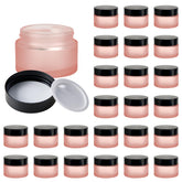 Hoa Kinh 1oz pink frosted glass jar with lid for secure cosmetic storage