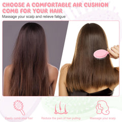 HOFASON soft-bristle mini brush reduces pulling on wet hair.