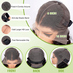 Hogu 250-density human hair wig for voluminous natural look