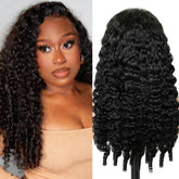 Hogu Burmese curly wig with 13x6 lace front water wave for natural parting