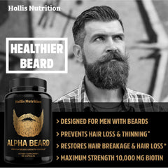 ALPHA BEARD Saw Palmetto blend supports beard and hair maintenance
