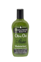 Hollywood Beauty Olive Oil Moisturizing Hair Lotion bottle conditions dry strands and adds shine.