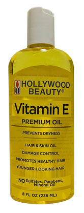 Hollywood Beauty Vitamin E Oil bottle for daily skin and hair nourishment
