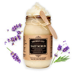 HOLY CITY SKIN PRODUCTS exfoliating scrub with Dead Sea salt for smoother skin.