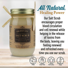 Holy City Skin exfoliating scrub with coconut and avocado oils.