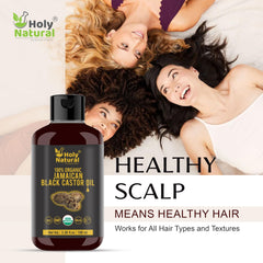 Holy Natural oil bottle gleaming with rich hair shine