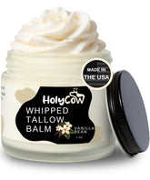 HolyCow whipped tallow balm jar for deep hydration and skin comfort.