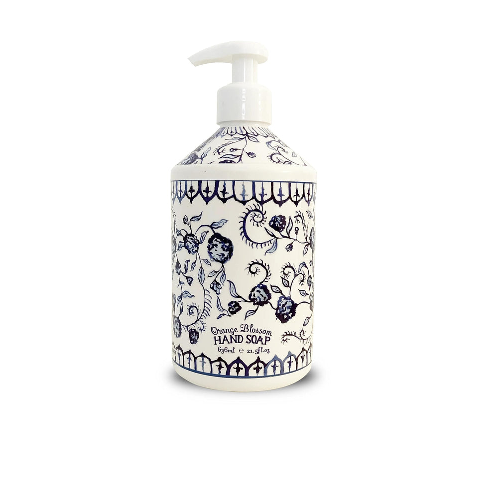 Home and Body Co. Deruta orange blossom hand soap pump bottle for clean, fragrant hands