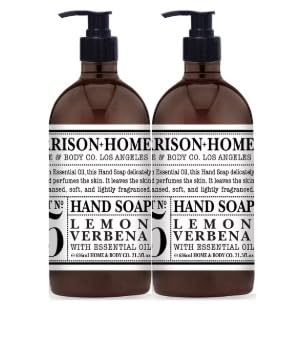 Home and Body Company Garrison lemon verbena bottle delivers fresh fragrance