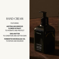 Homecourt hand cream texture swirl highlighting quick absorption.
