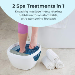 HoMedics footbath showing deep kneading massage action for tired feet