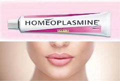 Homeoplasmine applied to dry skin to support gentle hydration.
