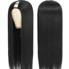 Homgoss U Part Wig dye and bleach friendly straight hair for customization.