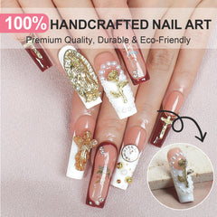 Homsera glossy finish nails offering a vibrant, eye-catching look.