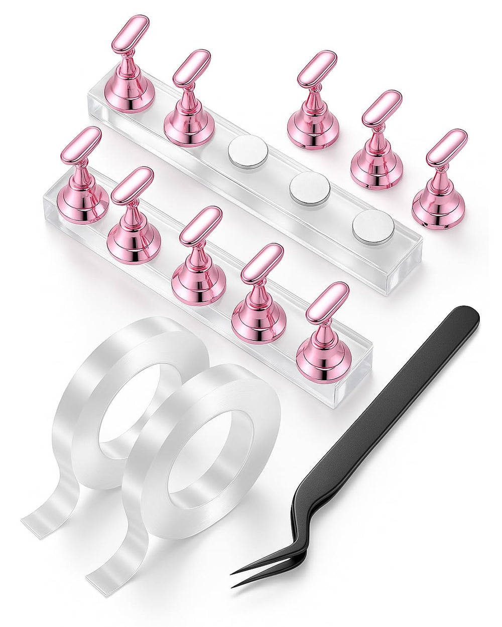 HomTop nail stand set base provides stable DIY manicures on a clean surface