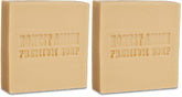 Honest Amish Lavender and Clove Soap Bar front view showing two bars for daily cleansing