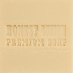 Honest Amish Lavender and Clove Soap Bar ingredients closeup highlighting natural base