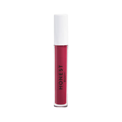Honest Beauty Hydrating Liquid Lipstick application close-up with hyaluronic acid hydration.