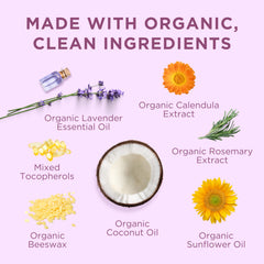 Honestly Margo Lavender Aurora balm stick on temples for calming focus