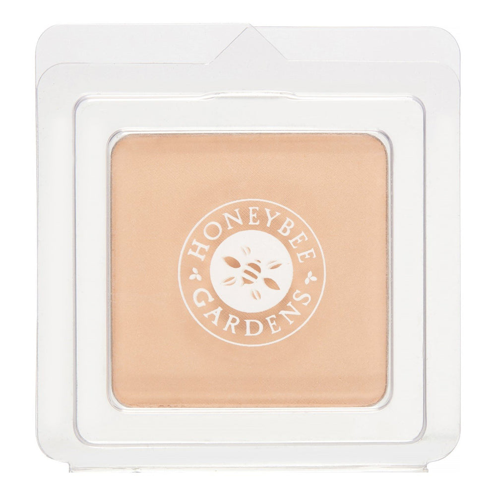 Honeybee Gardens pressed mineral foundation refill in luminous shade for natural coverage.