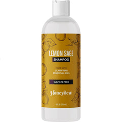 Honeydew Lemon Sage Shampoo bottle showing sulfate-free cleansing.