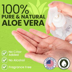 Honeyskin Aloe Vera Gel applied to soothe sunburn and calm irritated skin.