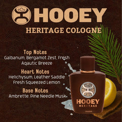 HOOEY Heritage premium packaging showing copper trim and magnetic cap style