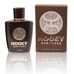 HOOEY Heritage bottle featuring leather saddle note for a bold everyday scent