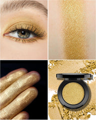 HOOMUSS Gold Eyeshadow texture close-up demonstrates smooth blendability.