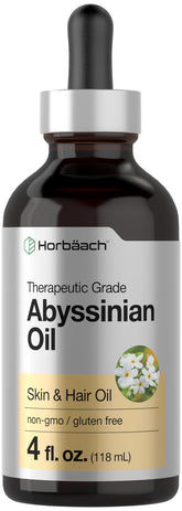 Horbäach Abyssinian Oil bottle 4oz highlights pure, fragrance-free nourishment for skin and hair