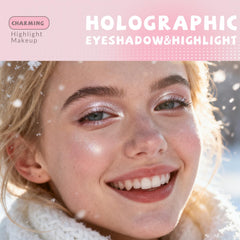 HOSAILY holographic duochrome eyeshadow close-up highlighting color-shifting effect
