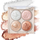 Hosaily holographic Moonlight Quad shows four shades for a luminous eye look.