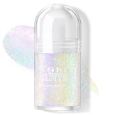 HOSAILY roll-on holographic glitter on the face for even application and party-ready shine.