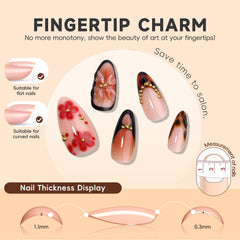 Hosaily tortoiseshell leopard gradient nails for party-ready look