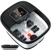 HOSPAN collapsible foot spa setup shows compact storage and easy assembly for small spaces.
