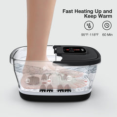 HOSPAN eight shiatsu rollers massage section targets tired feet with comforting kneading.
