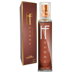 HOT FLOWERS Pheromones Man bottle shows sleek, alluring daily-wear design.