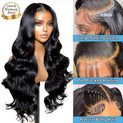 HOT STAR 13x6 body wave wig parting space for versatile styles