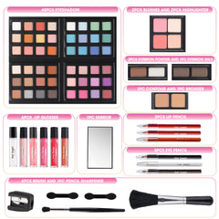Hot Sugar makeup kit includes 6 brushes for easy blending and application.