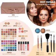 Hot Sugar makeup kit blush highlighter set adds radiant glow to cheeks