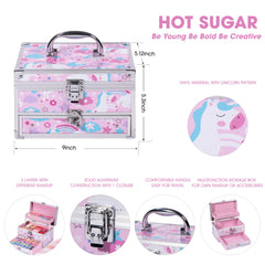 Hot Sugar makeup kit open interior shows compact storage and easy access.