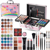 Hot Sugar unicorn aluminum train case is durable and portable for kids' makeup storage.