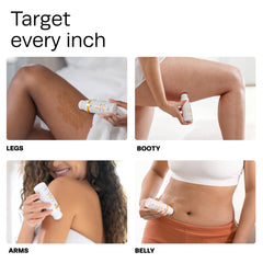 Hot Vita Vitamin C Body Oil applied to arm for smoother skin.