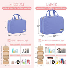 HOTOR Travel Toiletry Bag leakproof PVC pocket keeps wet items separated safely