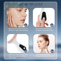 HOTORMER face massager with vibration aids relaxing skin and boosting circulation.