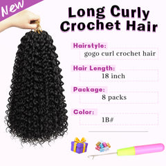 Hottoii GoGo Curl 1B color 18-inch adds natural shine to daily styles.
