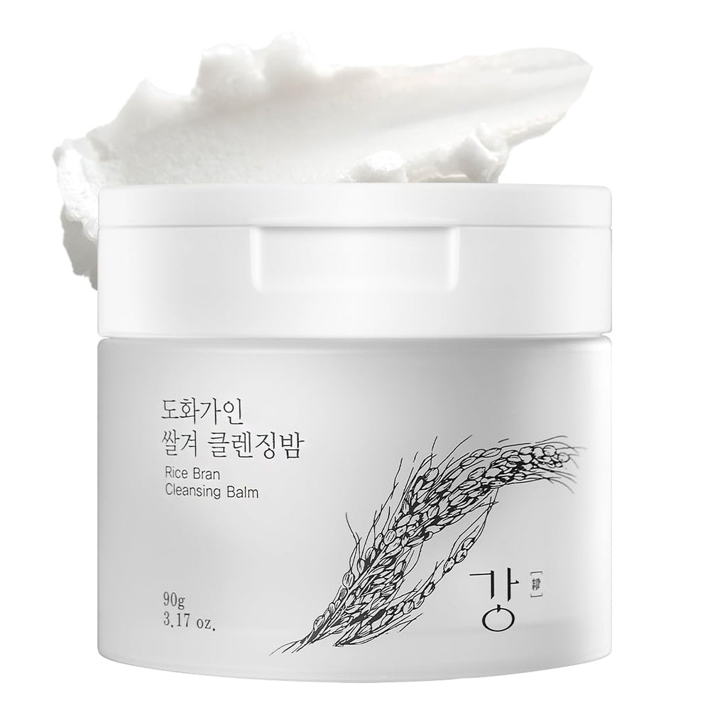 House of Dohwa cleansing balm rice scent bottle pour—easy makeup removal with silky hydration boost.
