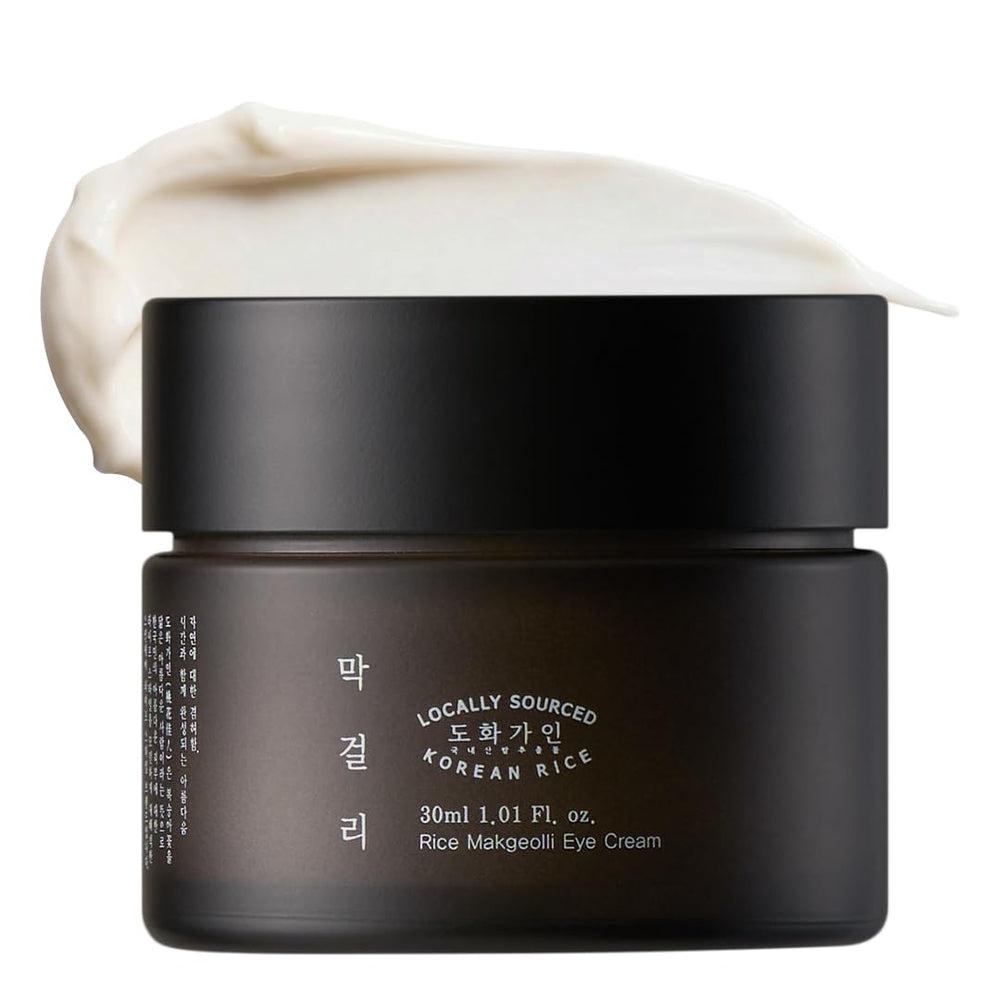 House of Dohwa Rice Makgeolli Eye Cream bottle close-up for hydration