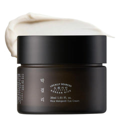 House of Dohwa Rice Makgeolli Eye Cream bottle close-up for hydration